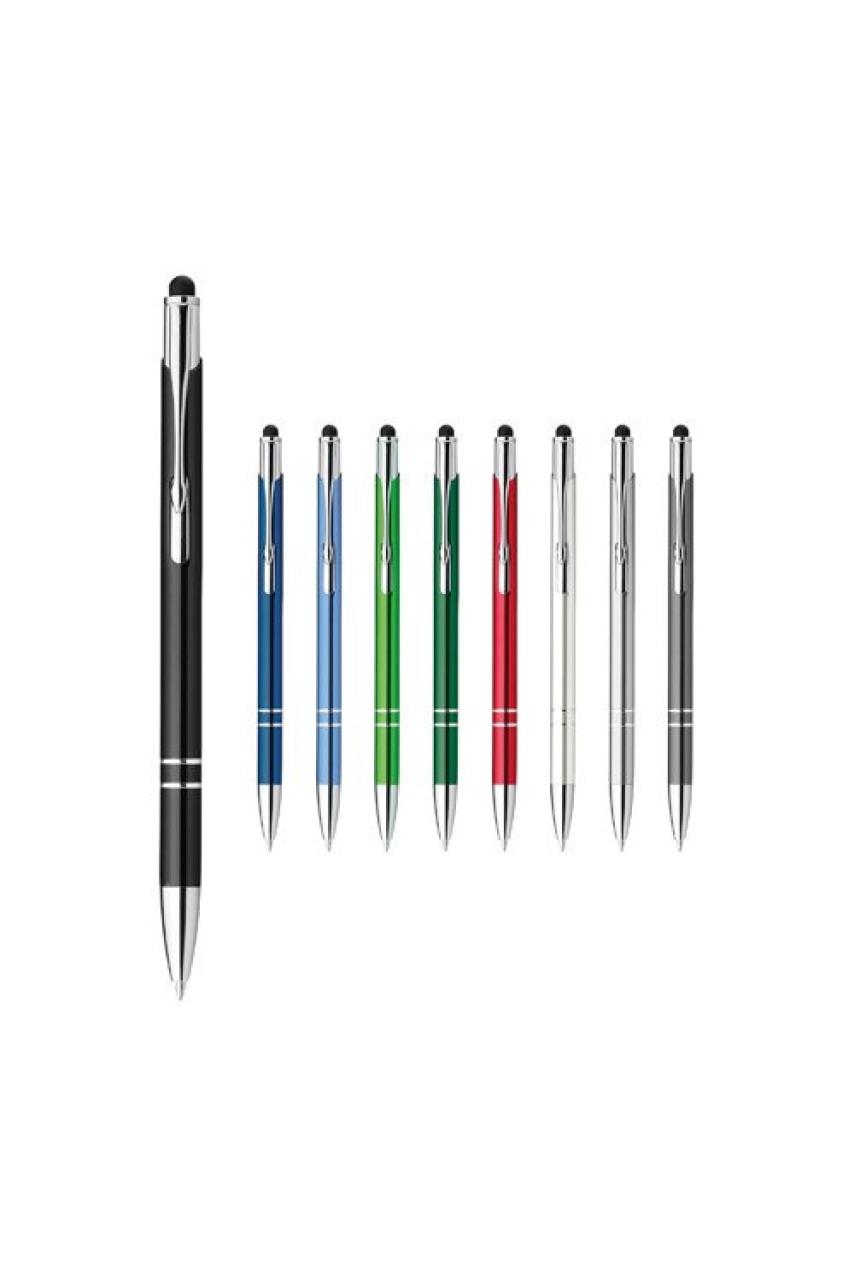 GALBA STYLO EN ALUMINIUM AVEC POINTE TACTILE ET CLIP