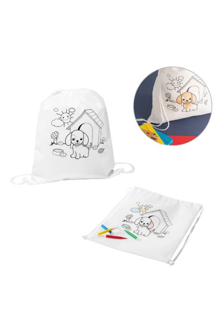 DRAWS SAC À CORDON POUR ENFANT POUR LE COLORIAGE