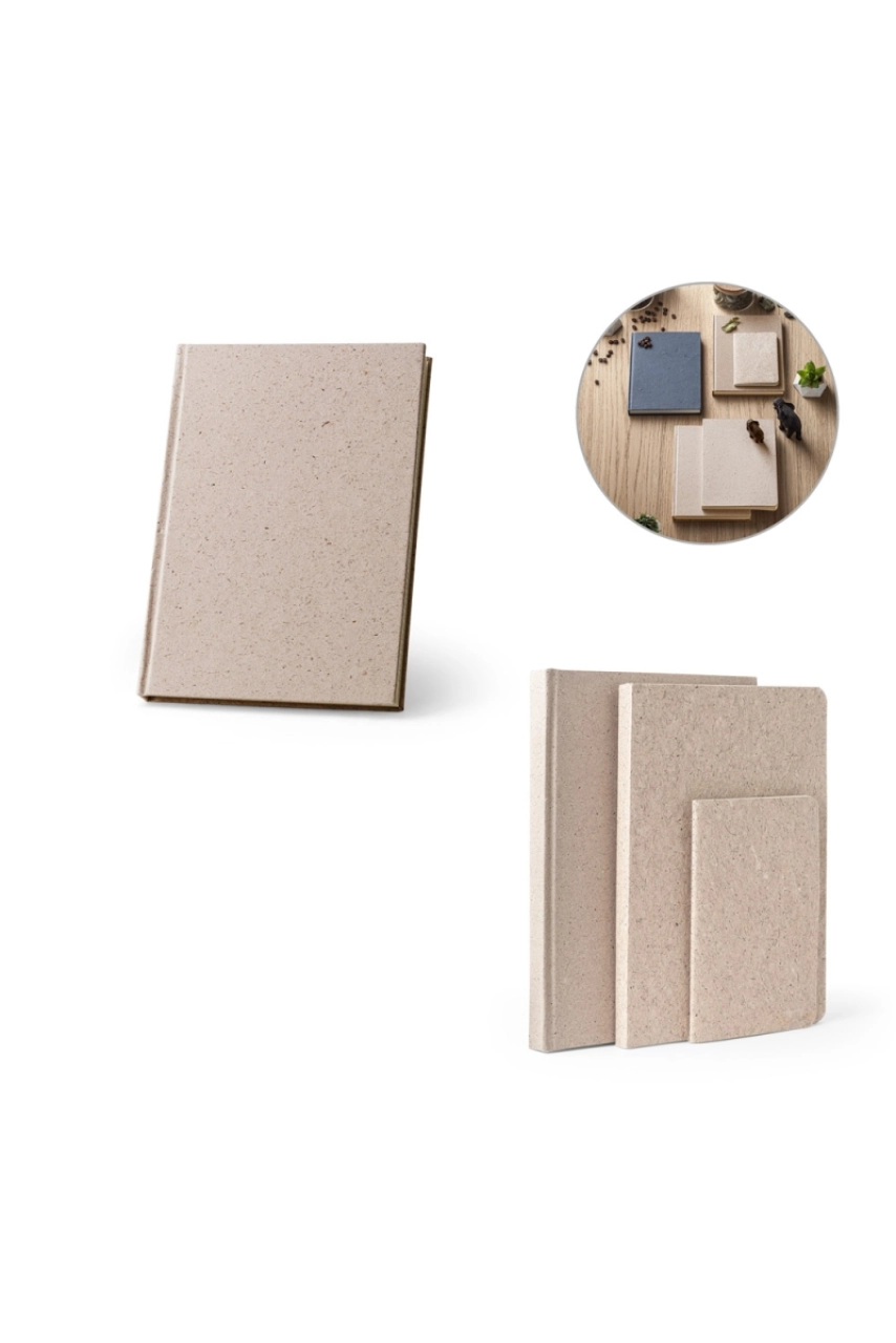 TEAPAD RIGID BLOC-NOTES A5 AVEC COUVERTURE RIGIDE FABRIQUÉE À PARTIR DE DÉCHETS DE FEUILLES DE THÉ (65%)