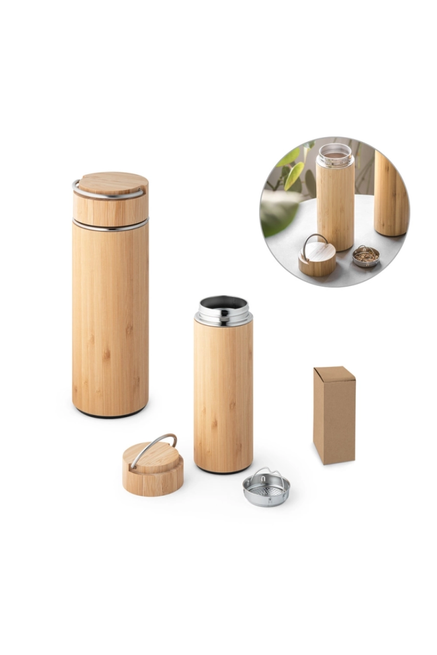 SOW THERMOS 440ML EN BAMBOU ET ACIER INOX