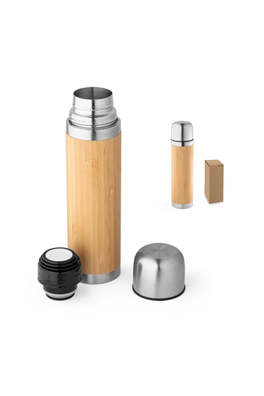 CEYLON THERMOS 450ML EN BAMBOU ET ACIER INOX