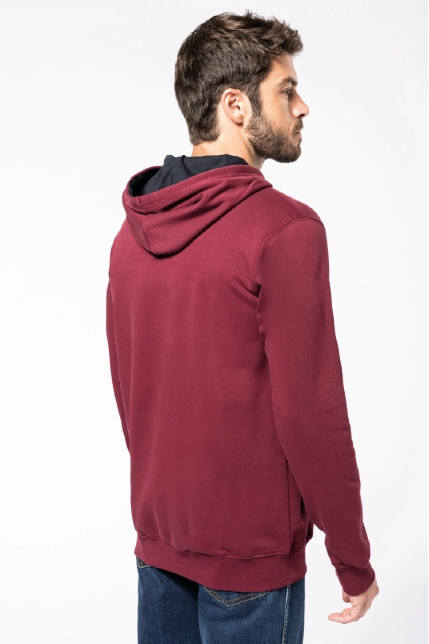 Sweat-shirt capuche contrastée homme