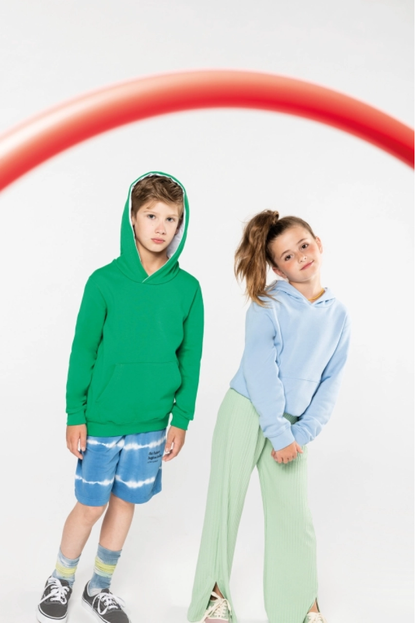 Sweat-shirt capuche contrastée enfant