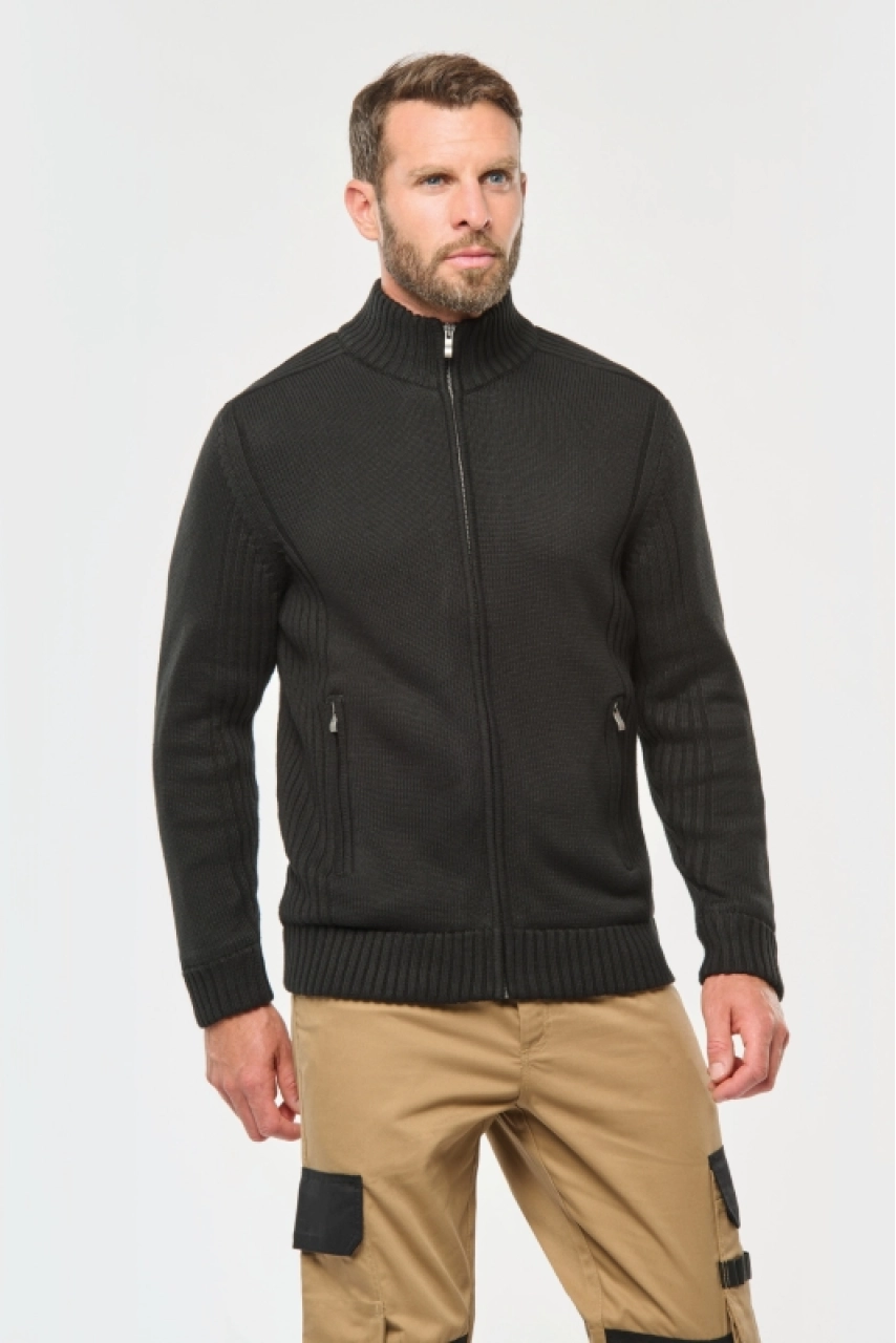 Cardigan doublé polaire homme