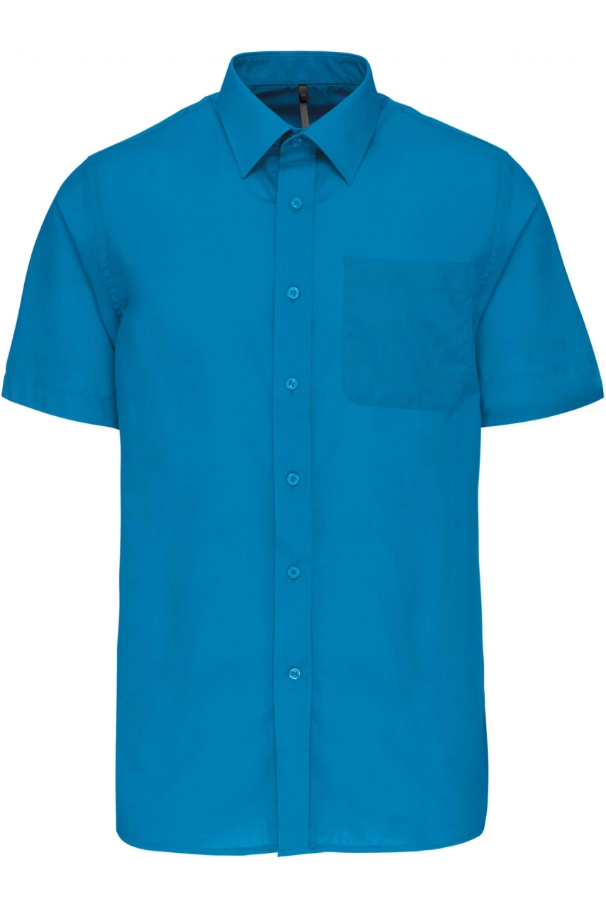 Chemise popeline polycoton manches courtes entretien facile homme