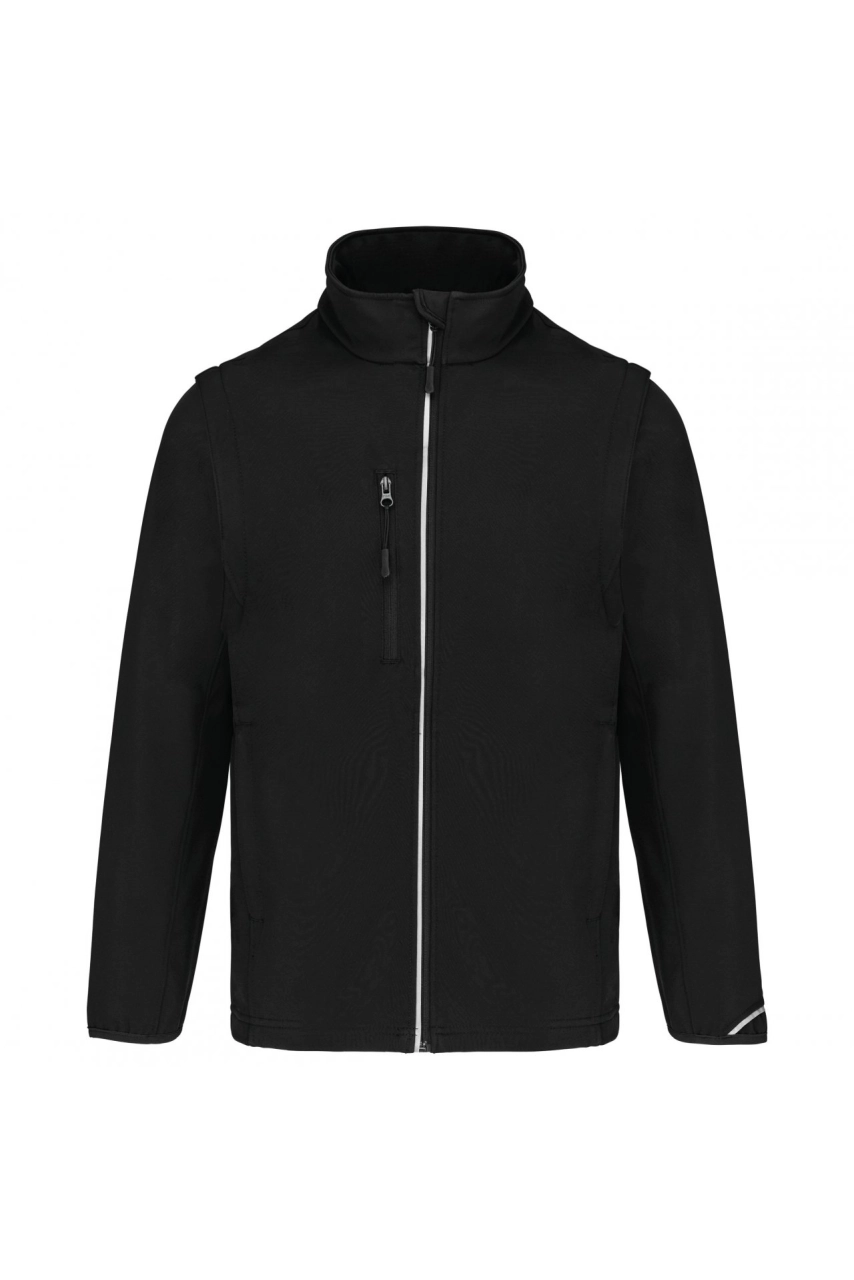 Veste softshell sport manches amovibles unisexe